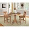 International Concepts Round 36 in Rd Extension Dining Table, 2 San Remo Stools, Distressed Oak, 36 in W, 48 in L, Wood K42-36RXT-6B-S102-2 - alternate 3
